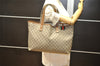 Authentic GUCCI Web Sherry Line Tote Bag GG PVC Leather 211134 Brown 5097K