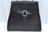 Authentic GUCCI Vintage 2Way Shoulder Hand Bag Purse Leather Black 5098H