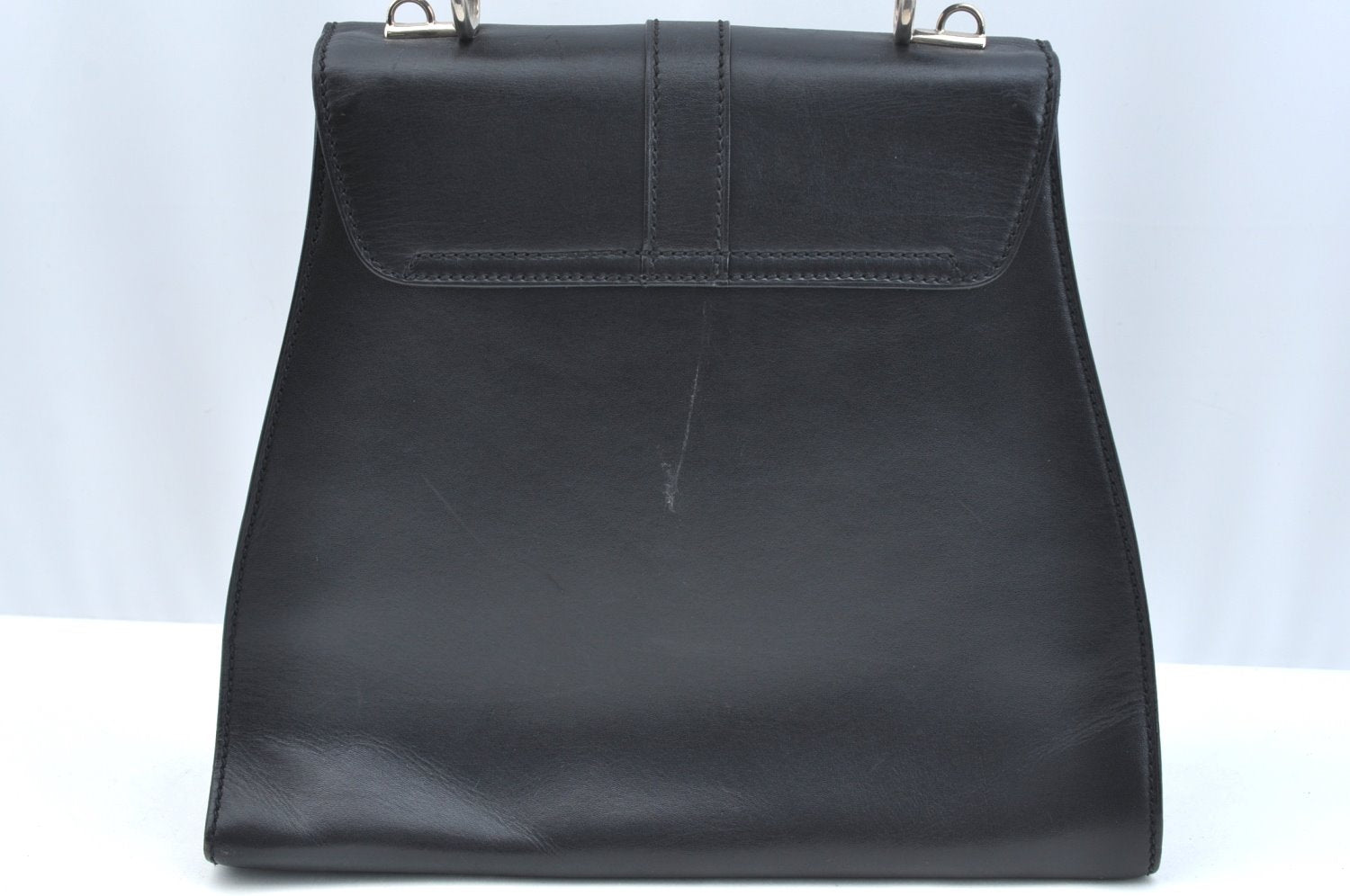 Authentic GUCCI Vintage 2Way Shoulder Hand Bag Purse Leather Black 5098H