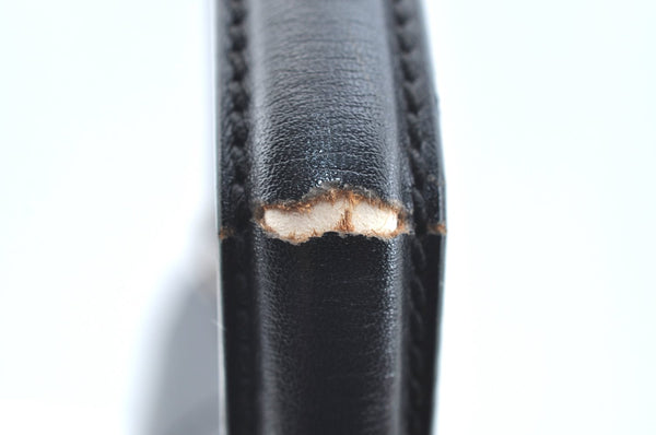 Authentic GUCCI Vintage 2Way Shoulder Hand Bag Purse Leather Black 5098H