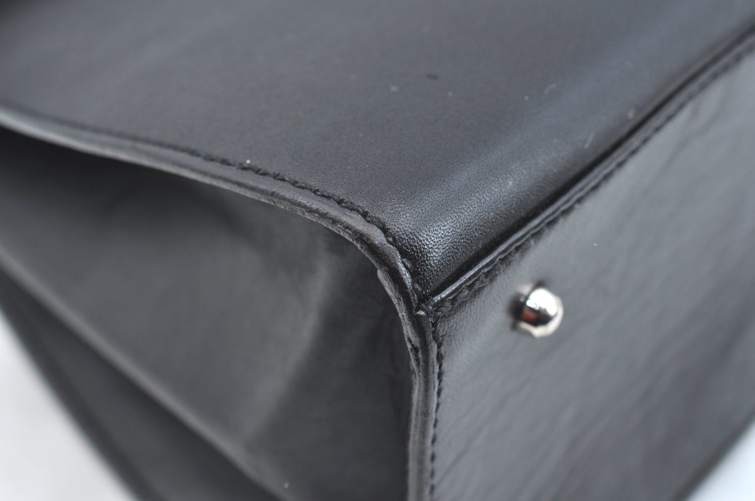 Authentic GUCCI Vintage 2Way Shoulder Hand Bag Purse Leather Black 5098H