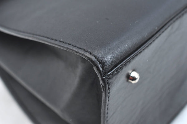 Authentic GUCCI Vintage 2Way Shoulder Hand Bag Purse Leather Black 5098H