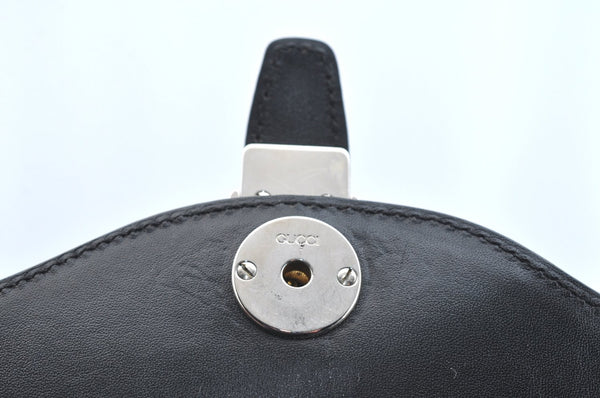 Authentic GUCCI Vintage 2Way Shoulder Hand Bag Purse Leather Black 5098H
