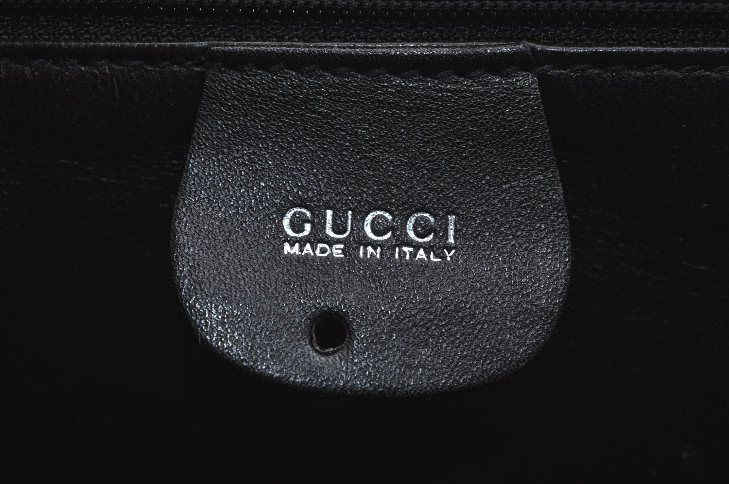 Authentic GUCCI Vintage 2Way Shoulder Hand Bag Purse Leather Black 5098H