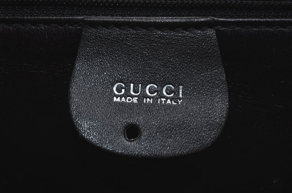 Authentic GUCCI Vintage 2Way Shoulder Hand Bag Purse Leather Black 5098H