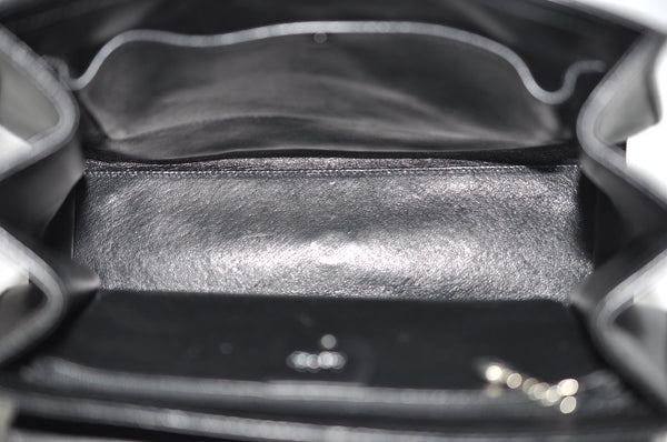 Authentic GUCCI Vintage 2Way Shoulder Hand Bag Purse Leather Black 5098H