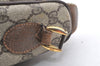 Authentic GUCCI Web Sherry Line Shoulder Bag GG PVC Leather Brown Junk 5098J