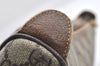 Authentic GUCCI Web Sherry Line Shoulder Bag GG PVC Leather Brown Junk 5098J