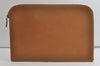 Authentic GUCCI Vintage Clutch Documents Case Leather Brown 5099K