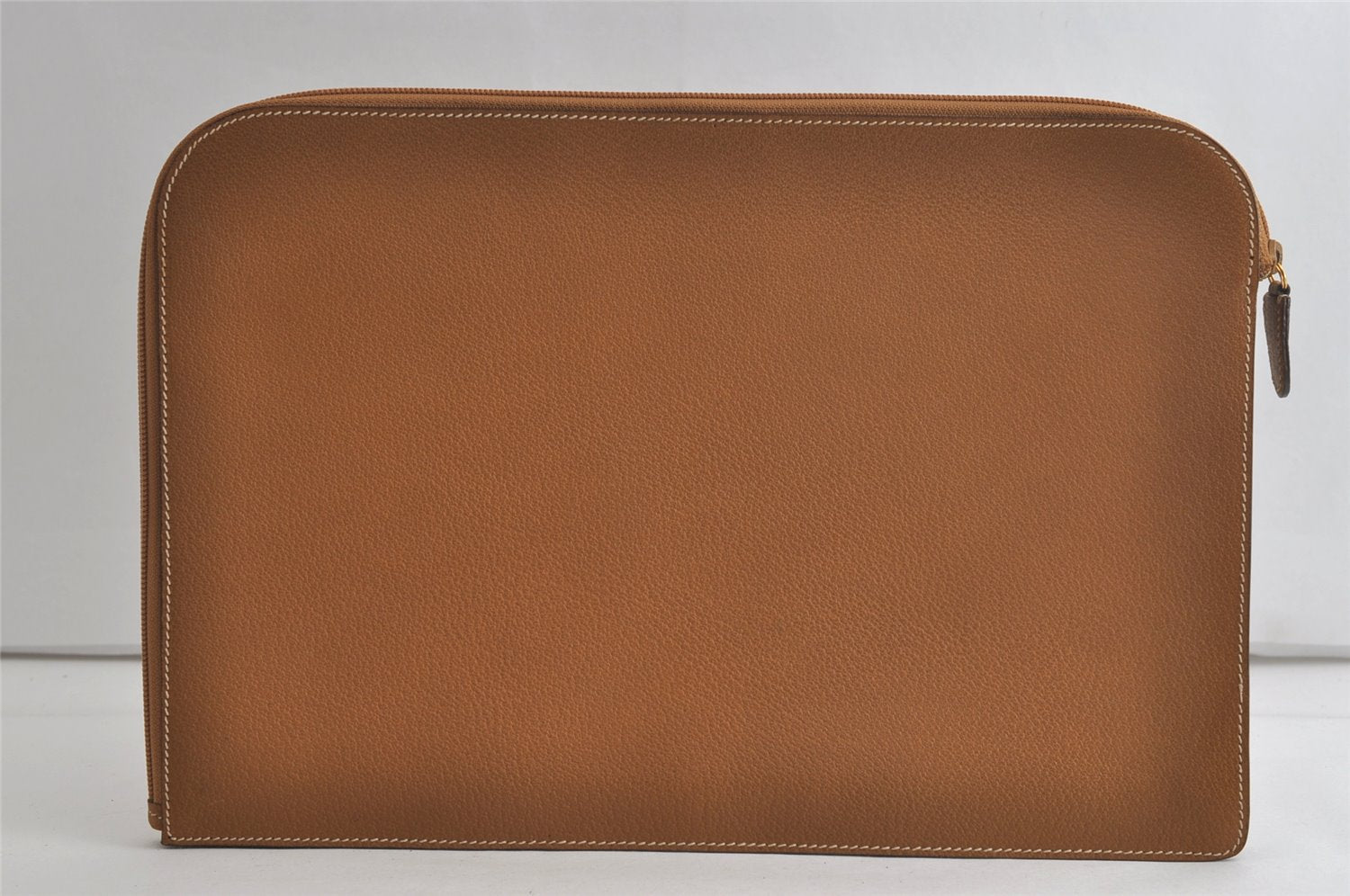 Authentic GUCCI Vintage Clutch Documents Case Leather Brown 5099K