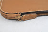 Authentic GUCCI Vintage Clutch Documents Case Leather Brown 5099K