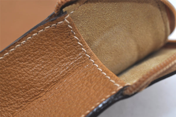 Authentic GUCCI Vintage Clutch Documents Case Leather Brown 5099K