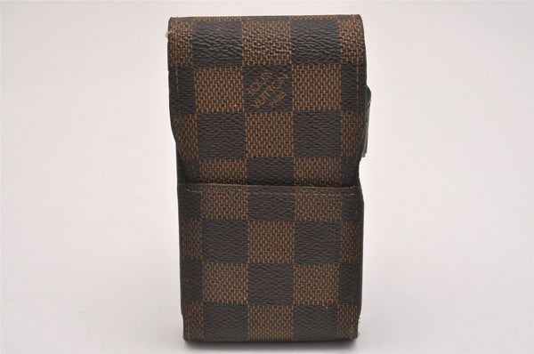 Authentic Louis Vuitton Damier Etui Cigarette Case N63024 LV 5100J