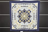 Authentic HERMES Carre 90 Scarf "Eperon d' or" Silk Navy 5101J