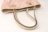 Authentic GUCCI Eclipse Shoulder Tote Bag GG Canvas Leather 120840 Pink 5101K