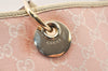 Authentic GUCCI Eclipse Shoulder Tote Bag GG Canvas Leather 120840 Pink 5101K