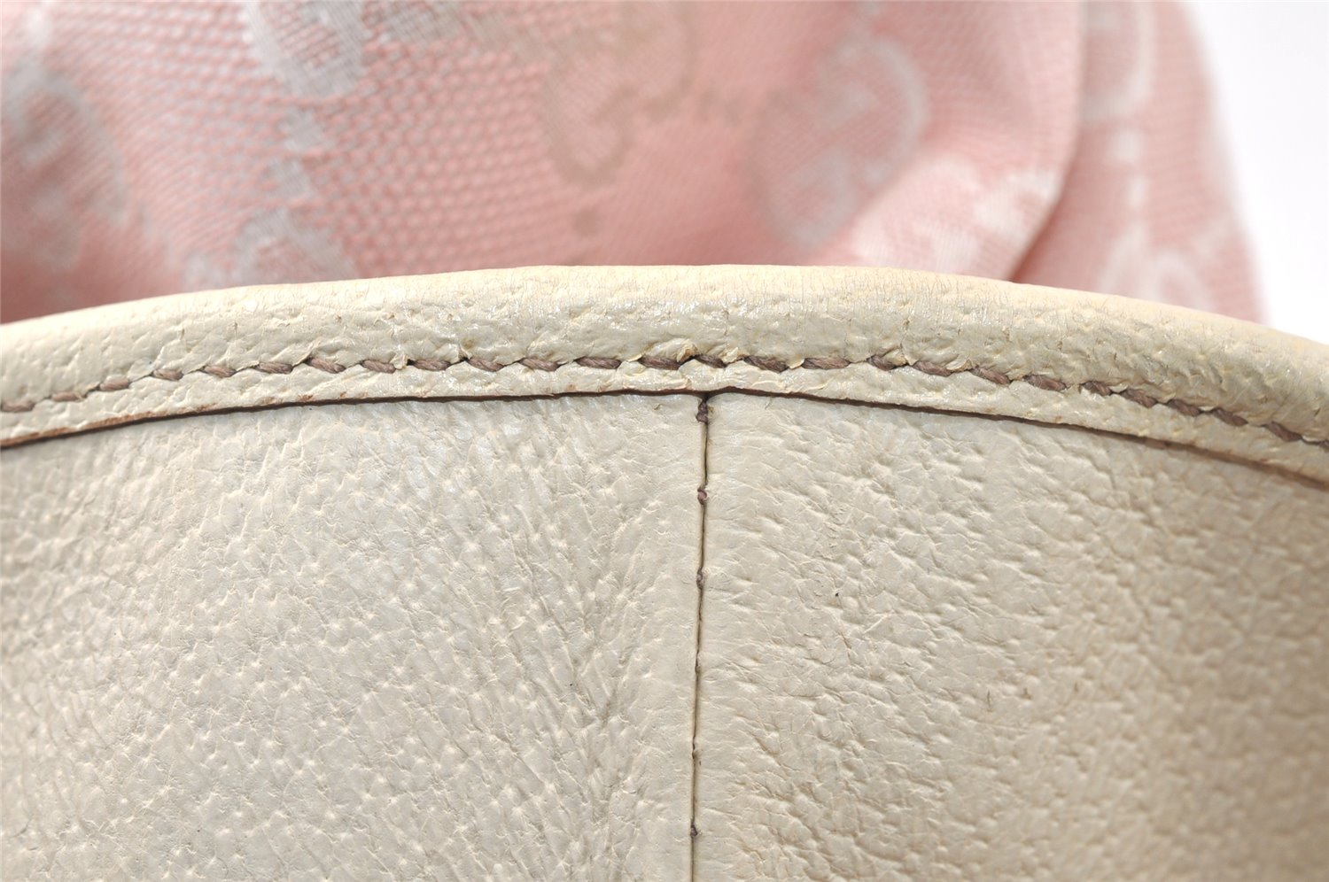 Authentic GUCCI Eclipse Shoulder Tote Bag GG Canvas Leather 120840 Pink 5101K