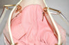 Authentic GUCCI Eclipse Shoulder Tote Bag GG Canvas Leather 120840 Pink 5101K