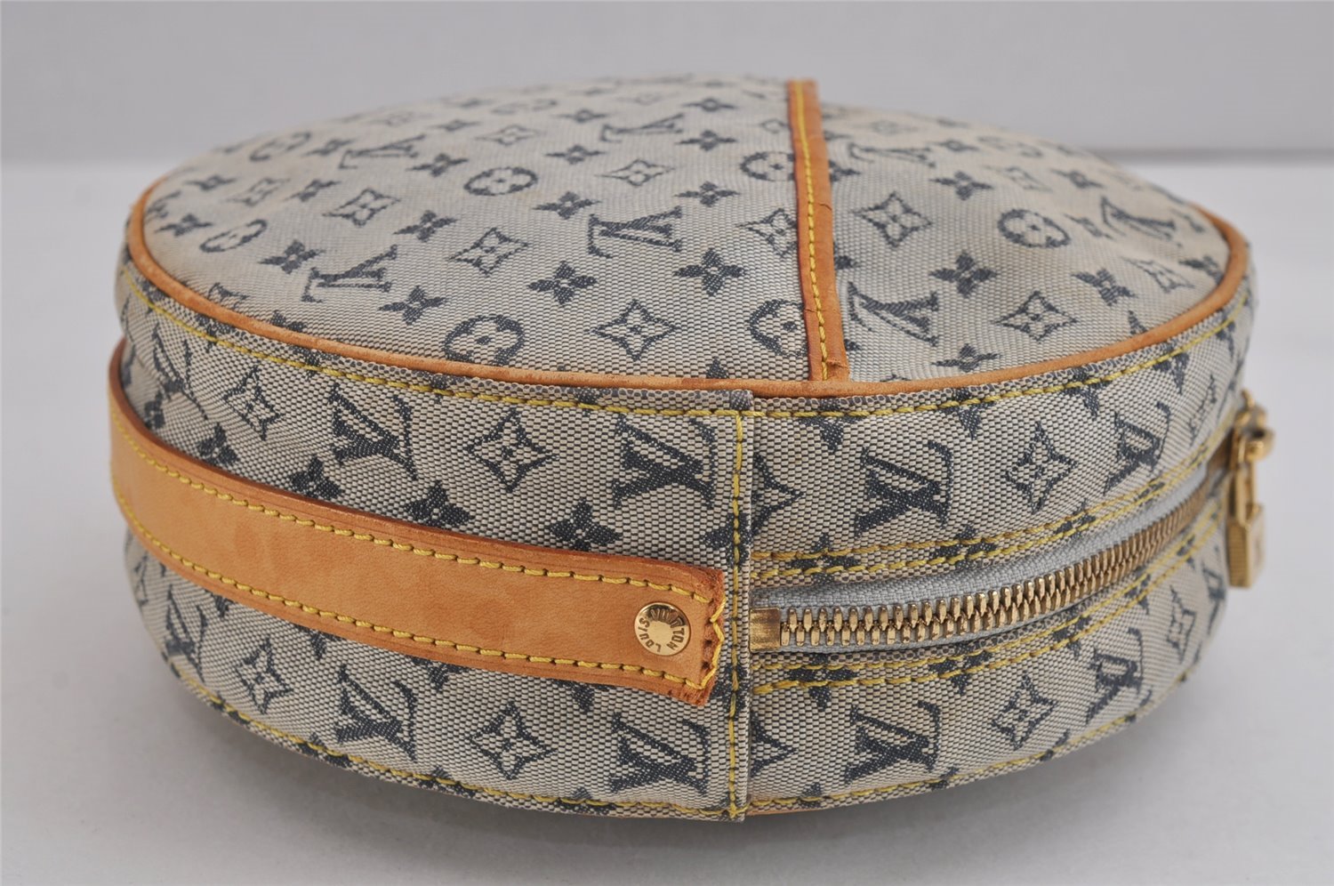 Auth Louis Vuitton Monogram Mini Jeanne GM Shoulder Bag M92000 Blue Junk 5102J