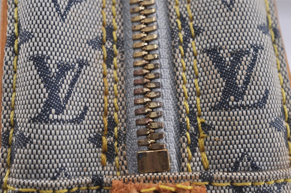 Auth Louis Vuitton Monogram Mini Jeanne GM Shoulder Bag M92000 Blue Junk 5102J