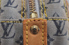 Auth Louis Vuitton Monogram Mini Jeanne GM Shoulder Bag M92000 Blue Junk 5102J
