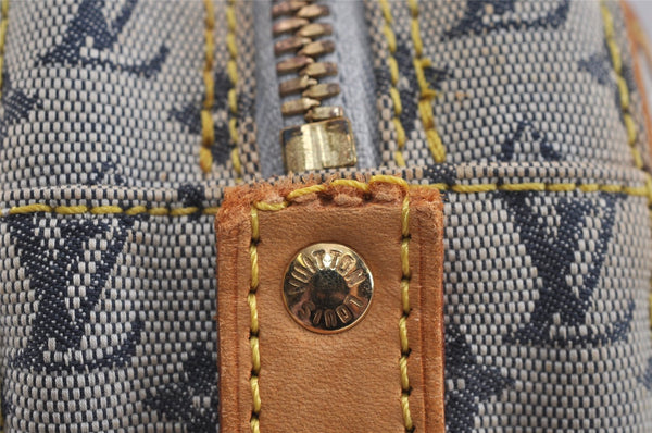 Auth Louis Vuitton Monogram Mini Jeanne GM Shoulder Bag M92000 Blue Junk 5102J