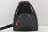 Authentic GUCCI Bamboo Vintage Backpack Purse Leather Black Junk 5102K
