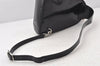 Authentic GUCCI Bamboo Vintage Backpack Purse Leather Black Junk 5102K