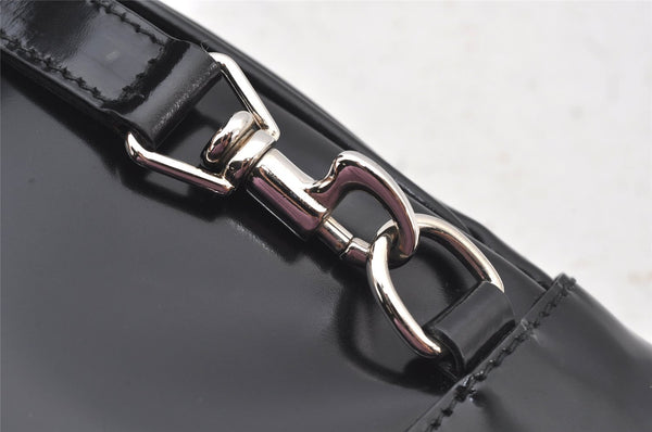 Authentic GUCCI Bamboo Vintage Backpack Purse Leather Black Junk 5102K