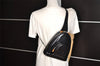 Authentic GUCCI Bamboo Vintage Backpack Purse Leather Black Junk 5102K