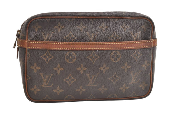 Authentic Louis Vuitton Monogram Compiegne 23 Clutch Hand Bag M51847 LV 5104K