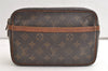 Authentic Louis Vuitton Monogram Compiegne 23 Clutch Hand Bag M51847 LV 5104K
