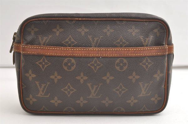 Authentic Louis Vuitton Monogram Compiegne 23 Clutch Hand Bag M51847 LV 5104K