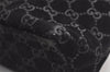 Authentic GUCCI Vintage Bamboo Shoulder Hand Bag Purse Suede Leather Black 5106K