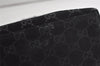 Authentic GUCCI Vintage Bamboo Shoulder Hand Bag Purse Suede Leather Black 5106K