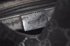 Authentic GUCCI Vintage Bamboo Shoulder Hand Bag Purse Suede Leather Black 5106K