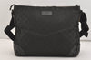 Authentic GUCCI Shoulder Cross Body Bag GG Canvas Leather 110054 Black 5107J