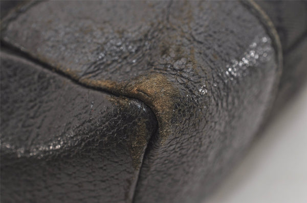 Authentic GUCCI Shoulder Cross Body Bag GG Canvas Leather 110054 Black 5107J