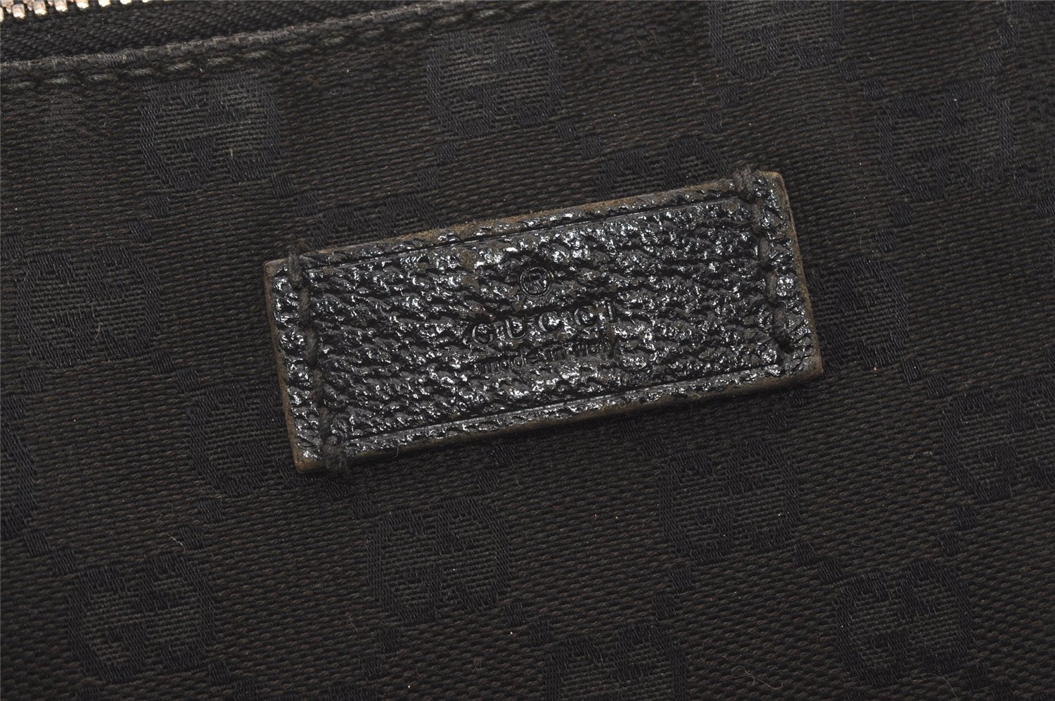 Authentic GUCCI Shoulder Cross Body Bag GG Canvas Leather 110054 Black 5107J