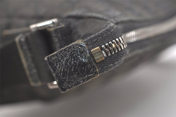 Authentic GUCCI Shoulder Cross Body Bag GG Canvas Leather 110054 Black 5107J