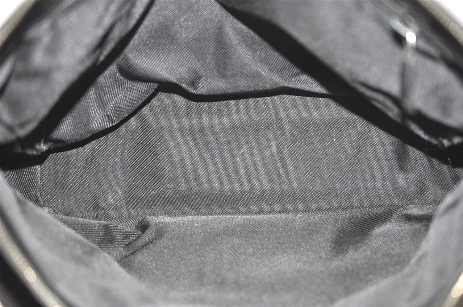 Authentic GUCCI Shoulder Cross Body Bag GG Canvas Leather 110054 Black 5107J