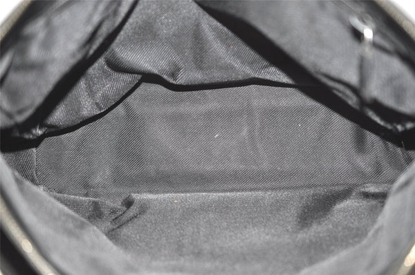 Authentic GUCCI Shoulder Cross Body Bag GG Canvas Leather 110054 Black 5107J