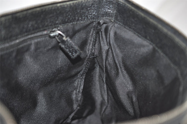 Authentic GUCCI Shoulder Cross Body Bag GG Canvas Leather 110054 Black 5107J