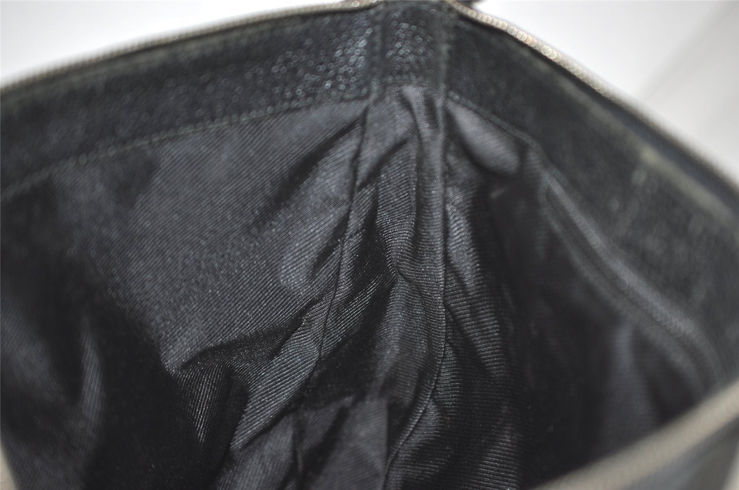 Authentic GUCCI Shoulder Cross Body Bag GG Canvas Leather 110054 Black 5107J