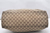 Auth GUCCI Web Sherry Line Tote Bag GG Canvas Leather 155524 Brown Junk 5108K