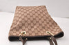 Authentic GUCCI Vintage Shoulder Tote Bag GG Canvas Leather 0021099 Brown 5109K