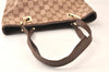 Authentic GUCCI Vintage Shoulder Tote Bag GG Canvas Leather 0021099 Brown 5109K