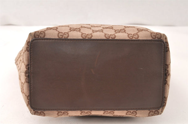 Authentic GUCCI Vintage Shoulder Tote Bag GG Canvas Leather 0021099 Brown 5109K