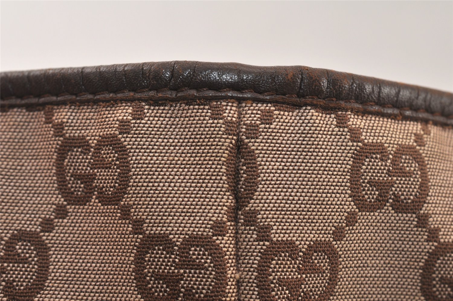 Authentic GUCCI Vintage Shoulder Tote Bag GG Canvas Leather 0021099 Brown 5109K