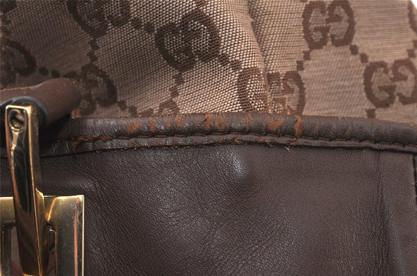 Authentic GUCCI Vintage Shoulder Tote Bag GG Canvas Leather 0021099 Brown 5109K